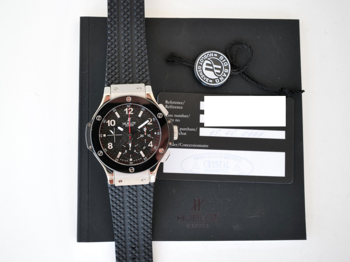 Швейцарские часы Hublot Big Bang 44 Chronograph Steel Ceramic Carbon Dial