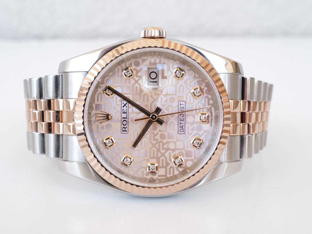 Швейцарський годинник Rolex Datejust 36 Jubilee Steel 18K Rose Gold Pink Computer Diamond Dial