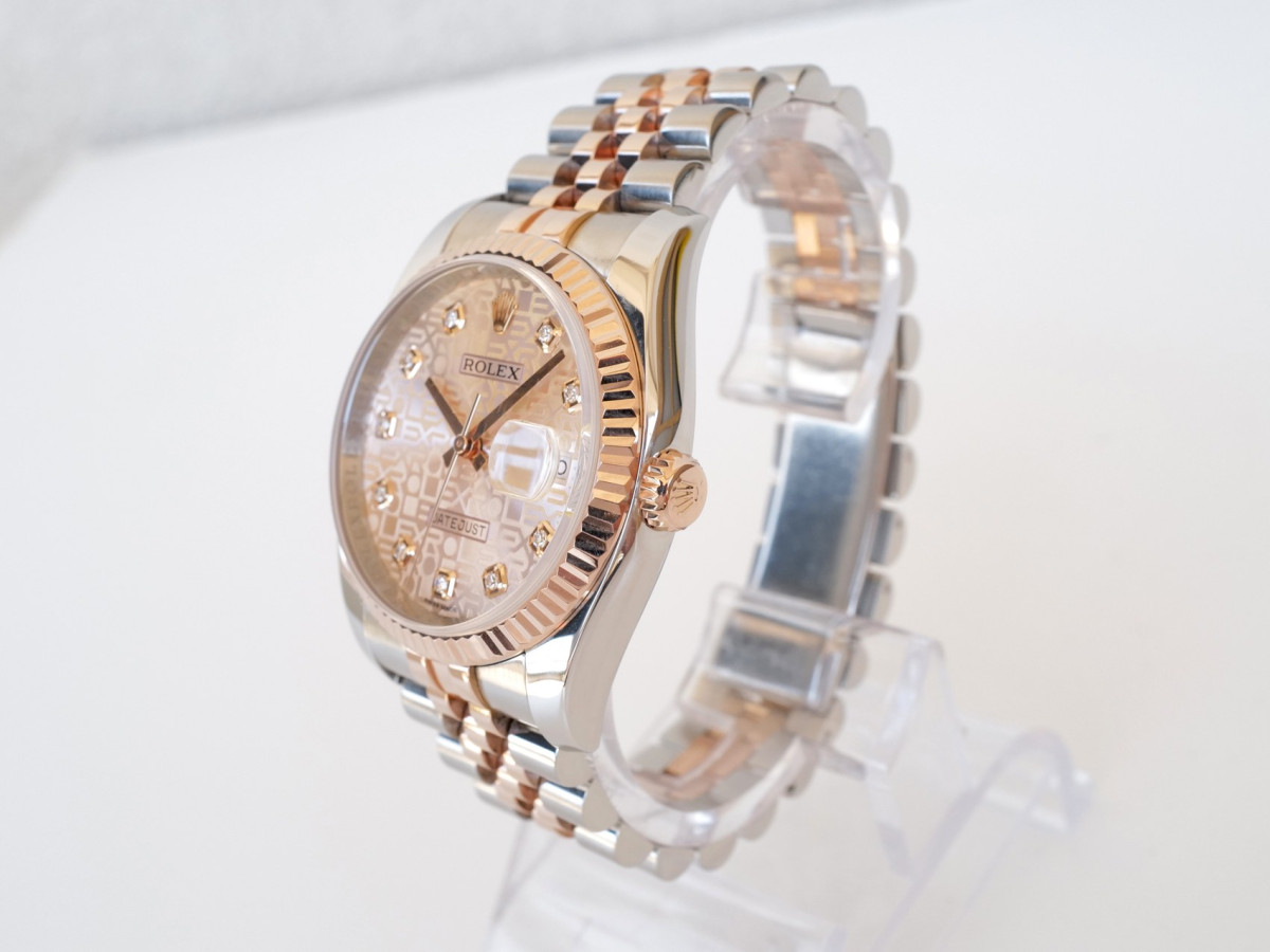 Швейцарський годинник Rolex Datejust 36 Jubilee Steel 18K Rose Gold Pink Computer Diamond Dial