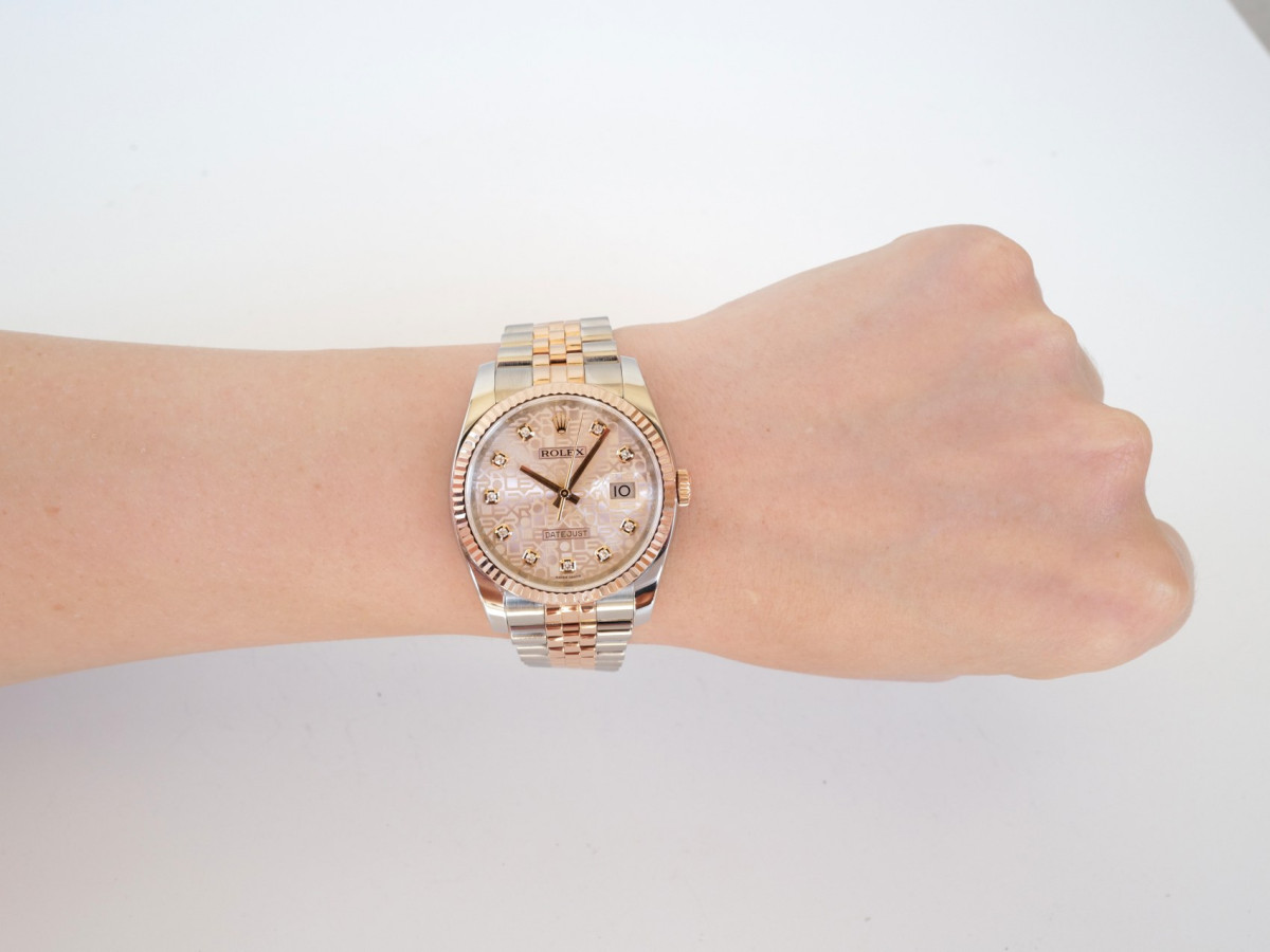 Швейцарський годинник Rolex Datejust 36 Jubilee Steel 18K Rose Gold Pink Computer Diamond Dial