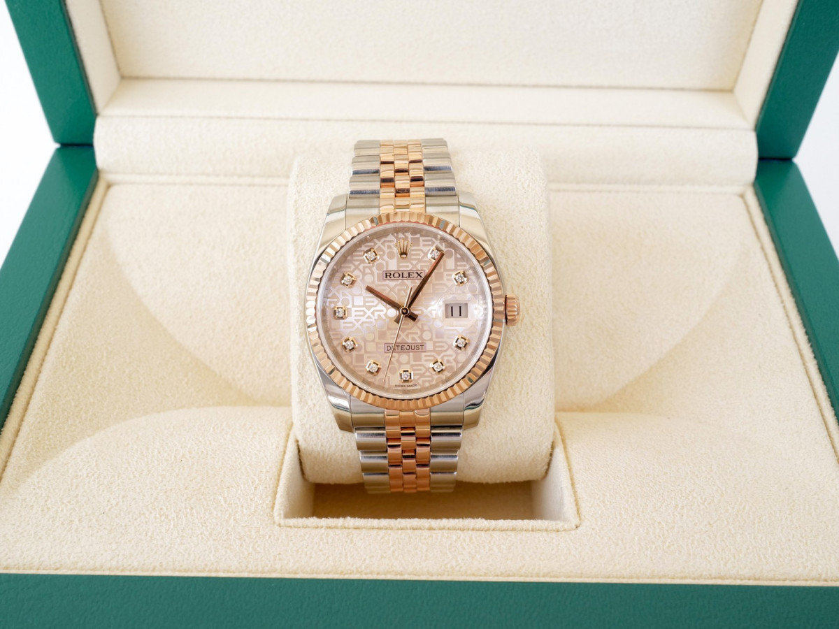 Швейцарський годинник Rolex Datejust 36 Jubilee Steel 18K Rose Gold Pink Computer Diamond Dial