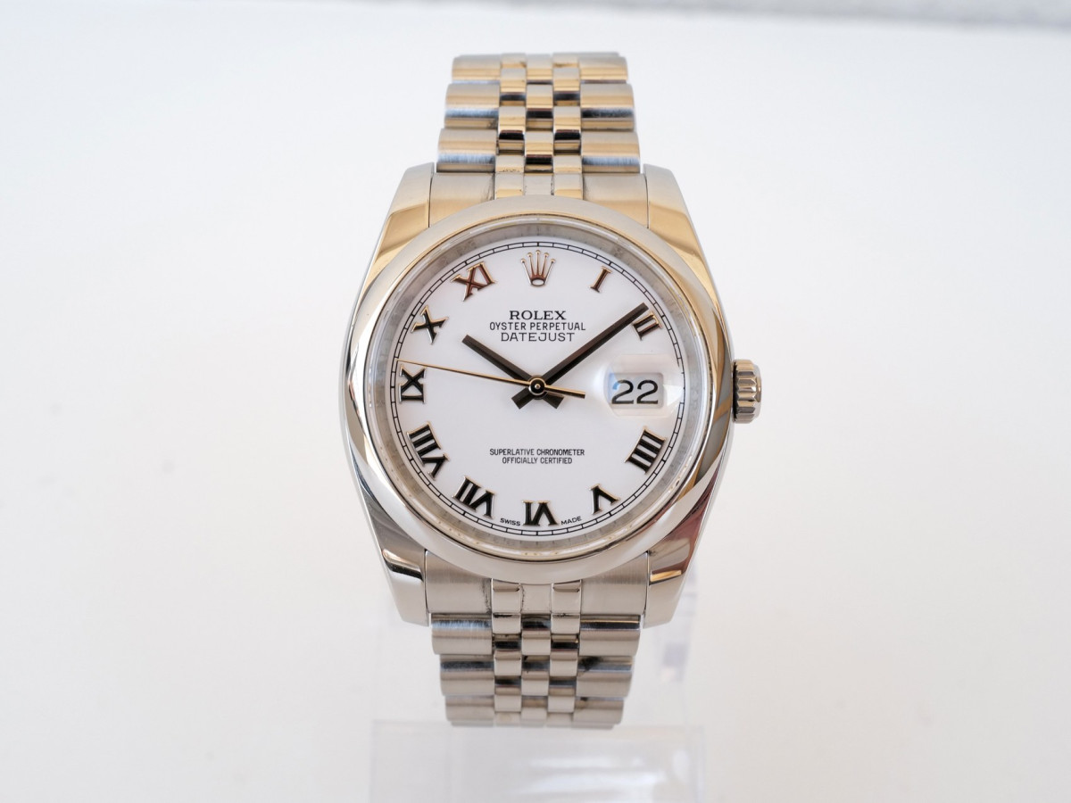 Швейцарський годинник Rolex Datejust 36 Jubilee Steel White Roman Dial