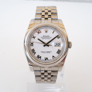 Швейцарський годинник Rolex Datejust 36 Jubilee Steel White Roman Dial