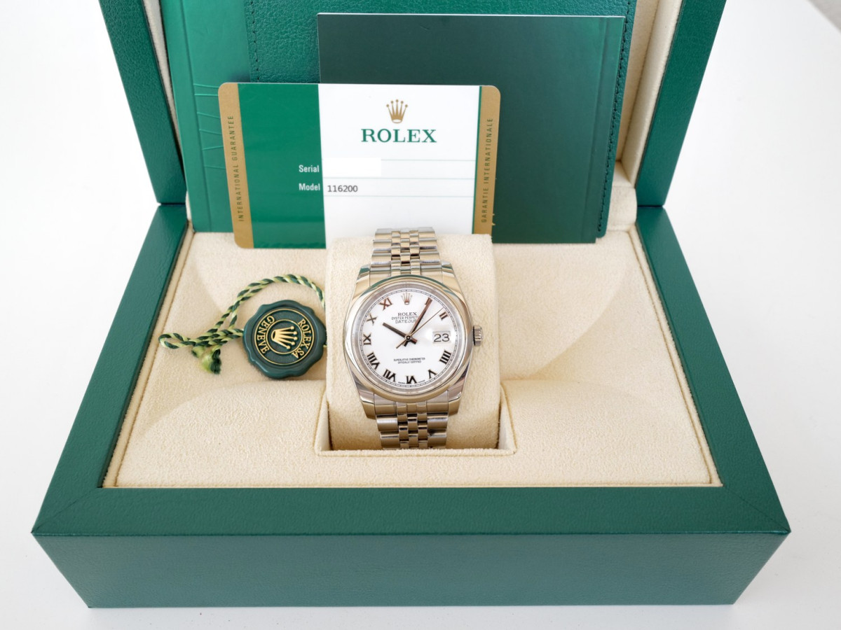 Швейцарський годинник Rolex Datejust 36 Jubilee Steel White Roman Dial