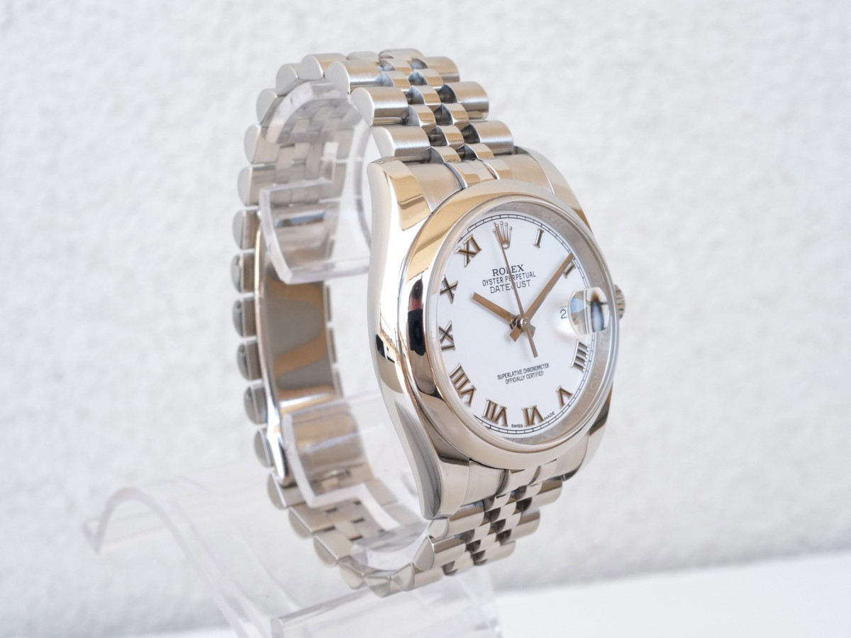 Швейцарський годинник Rolex Datejust 36 Jubilee Steel White Roman Dial