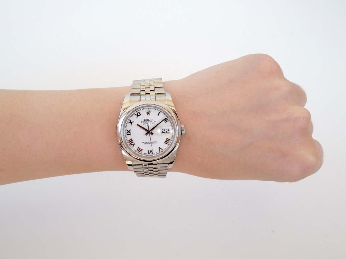 Швейцарський годинник Rolex Datejust 36 Jubilee Steel White Roman Dial