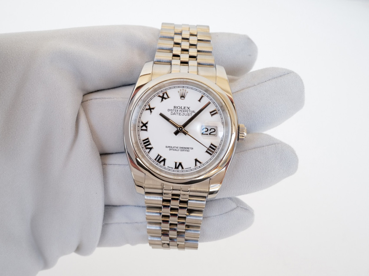 Швейцарський годинник Rolex Datejust 36 Jubilee Steel White Roman Dial