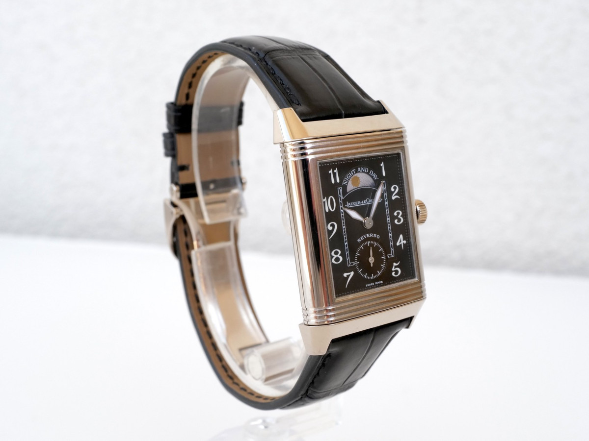 Швейцарские часы Jaeger-LeCoultre Reverso Duoface Night Day 18K White Gold