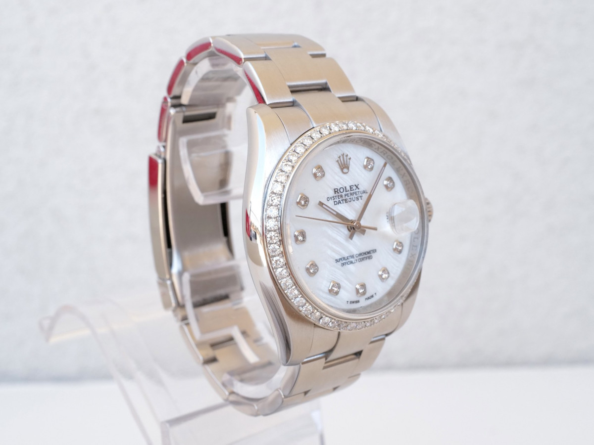 Швейцарские часы Rolex Datejust 36 Oyster Steel Custom MOP Diamond Dial Bezel
