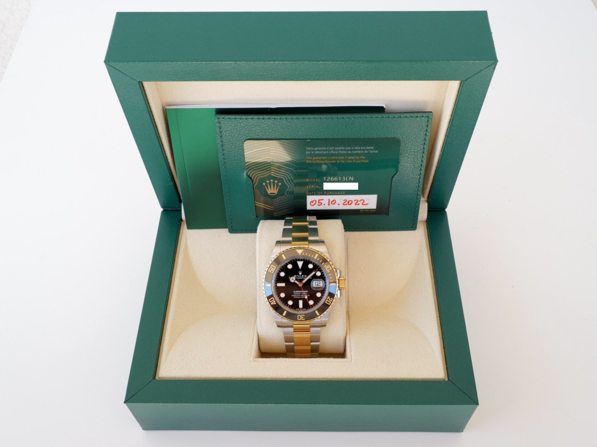 Швейцарские часы Rolex Submariner Date 41 Yellow Gold Steel Ceramic Black Dial
