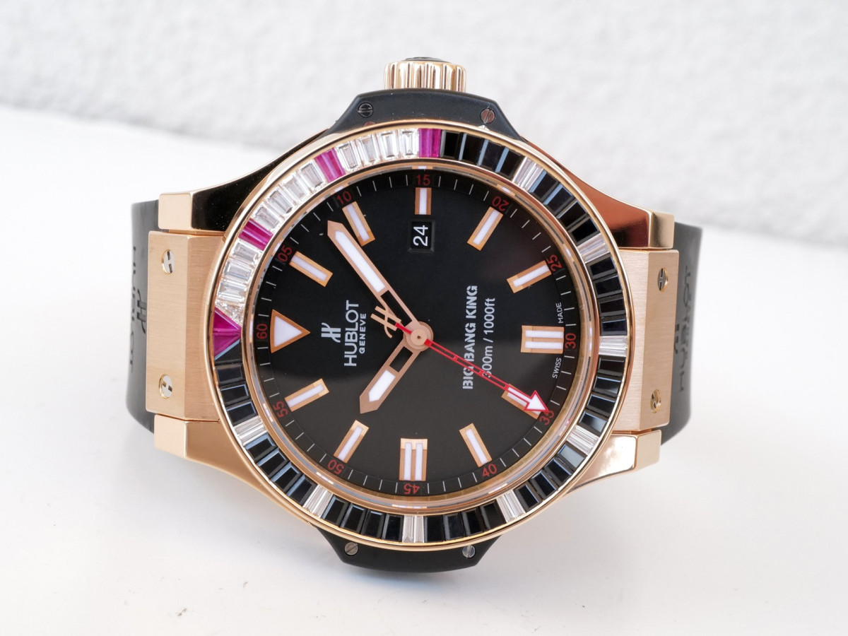 Швейцарские часы Hublot Big Bang King Haute Joaillerie Diamonds 18K Rose Gold 6ct Diamonds 48