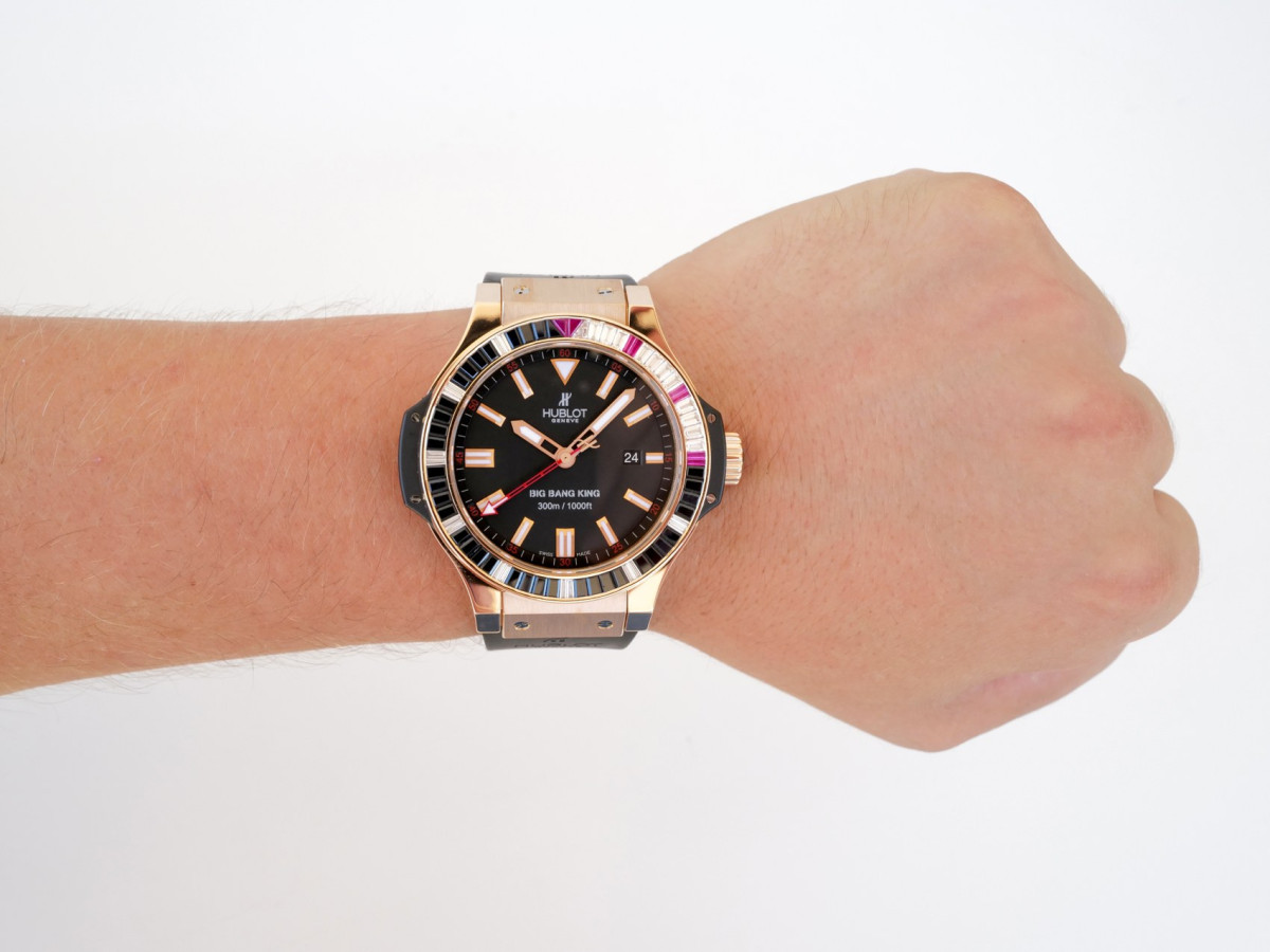 Швейцарские часы Hublot Big Bang King Haute Joaillerie Diamonds 18K Rose Gold 6ct Diamonds 48
