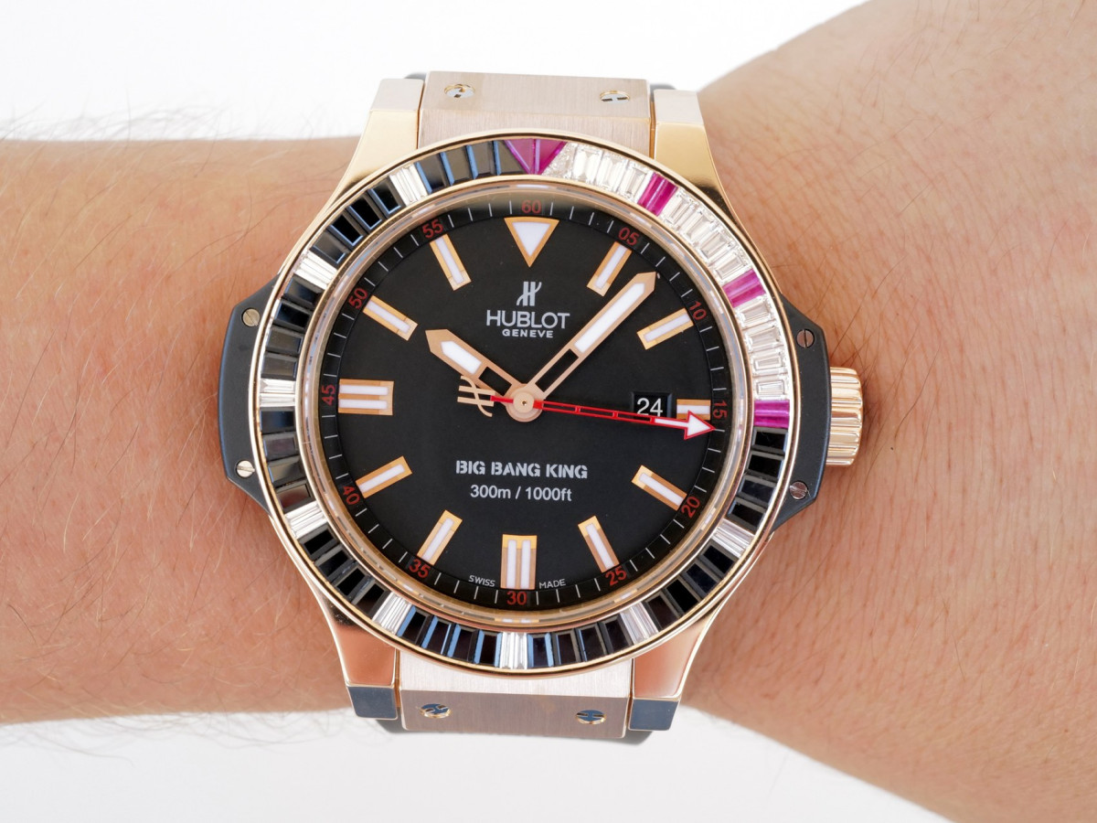 Швейцарские часы Hublot Big Bang King Haute Joaillerie Diamonds 18K Rose Gold 6ct Diamonds 48