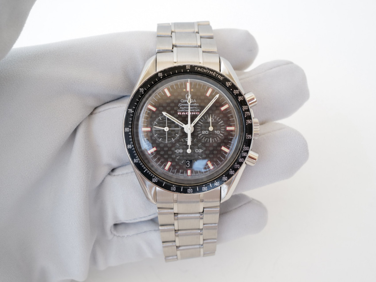 Swiss watch Omega Speedmaster Racing Chronograph Carbon Dial 42