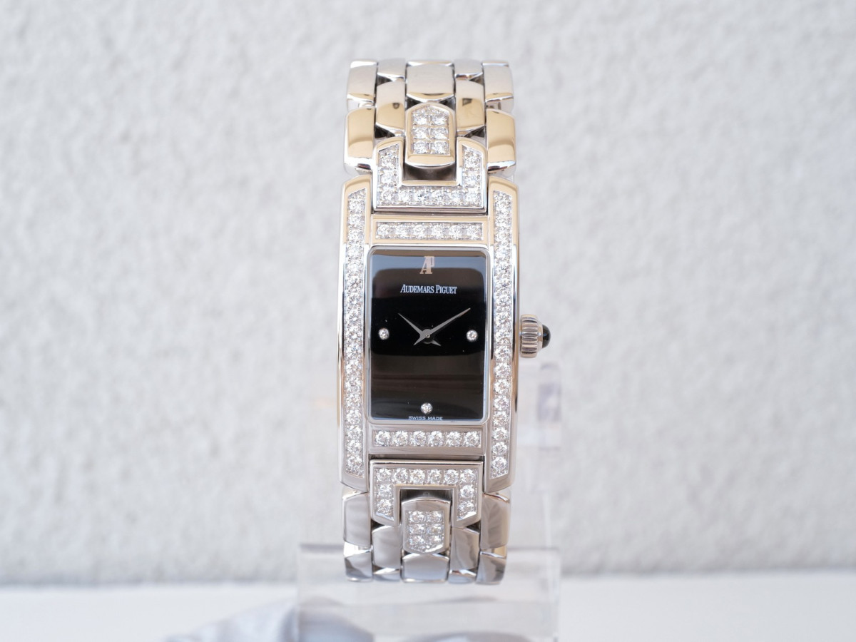 Швейцарские часы Audemars Piguet Promesse Black Dial Diamonds 18K White Gold