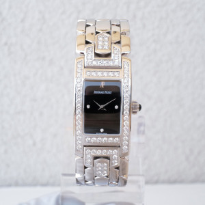 Швейцарские часы Audemars Piguet Promesse Black Dial Diamonds 18K White Gold