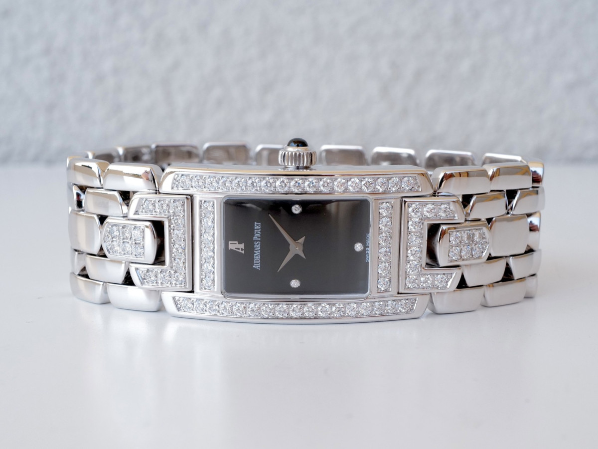 Швейцарские часы Audemars Piguet Promesse Black Dial Diamonds 18K White Gold