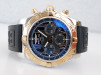 Швейцарський годинник Breitling Chronomat 44 Steel Gold Arabic Numerals Rubber Strap
