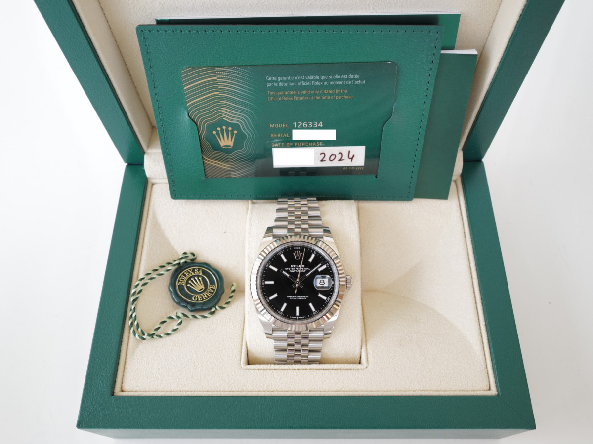 Швейцарський годинник Rolex Datejust 41 Black Dial Jubilee (2024)