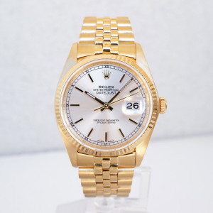 Швейцарський годинник Rolex Datejust 36 Jubilee 18K Yellow Gold Silver Dial