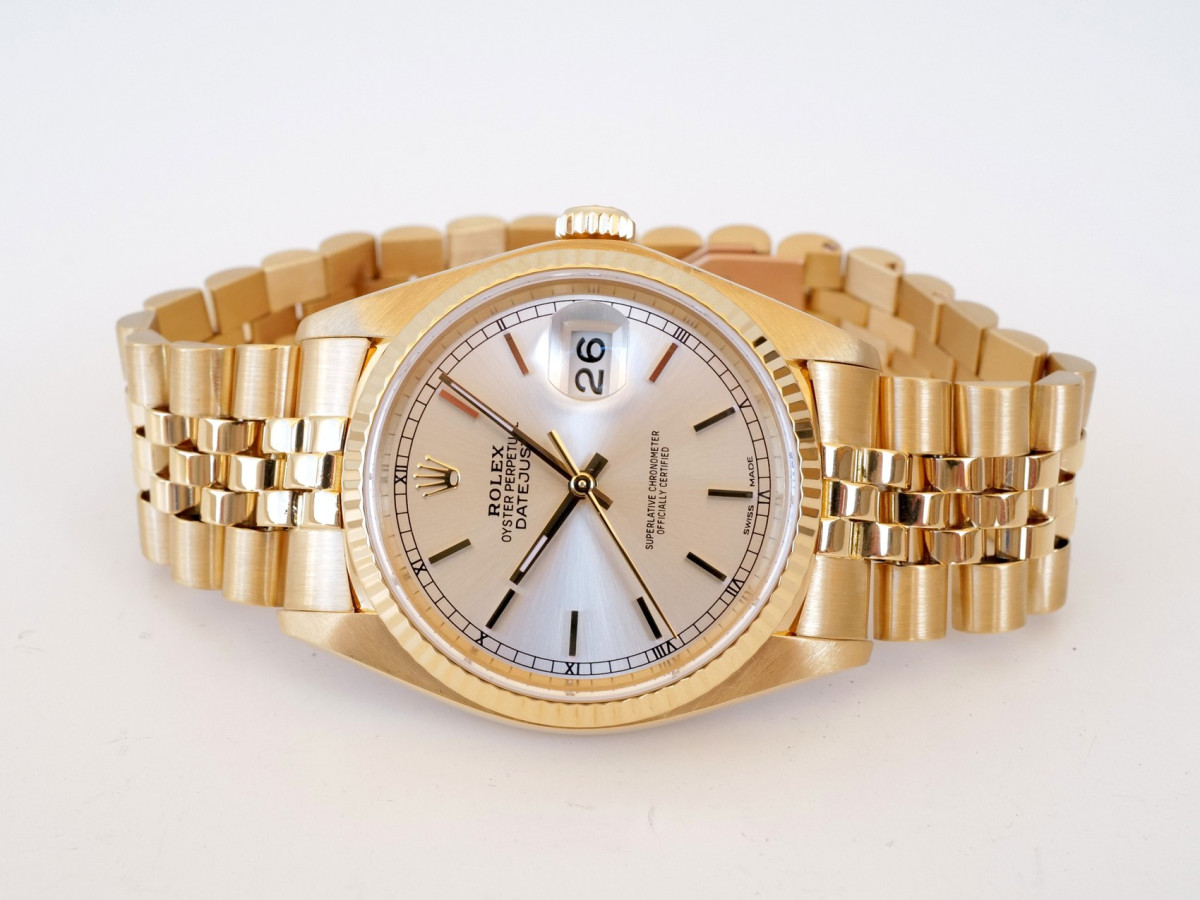 Швейцарський годинник Rolex Datejust 36 Jubilee 18K Yellow Gold Silver Dial