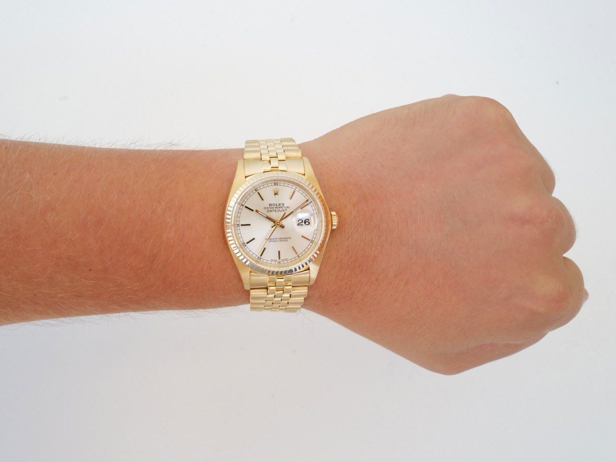 Швейцарський годинник Rolex Datejust 36 Jubilee 18K Yellow Gold Silver Dial