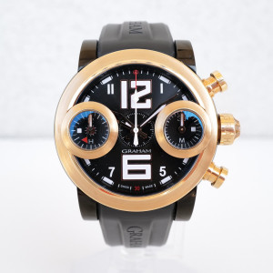 Швейцарские часы Graham Swordfish Chronograph Black PVD Steel 18k Rose Gold 46