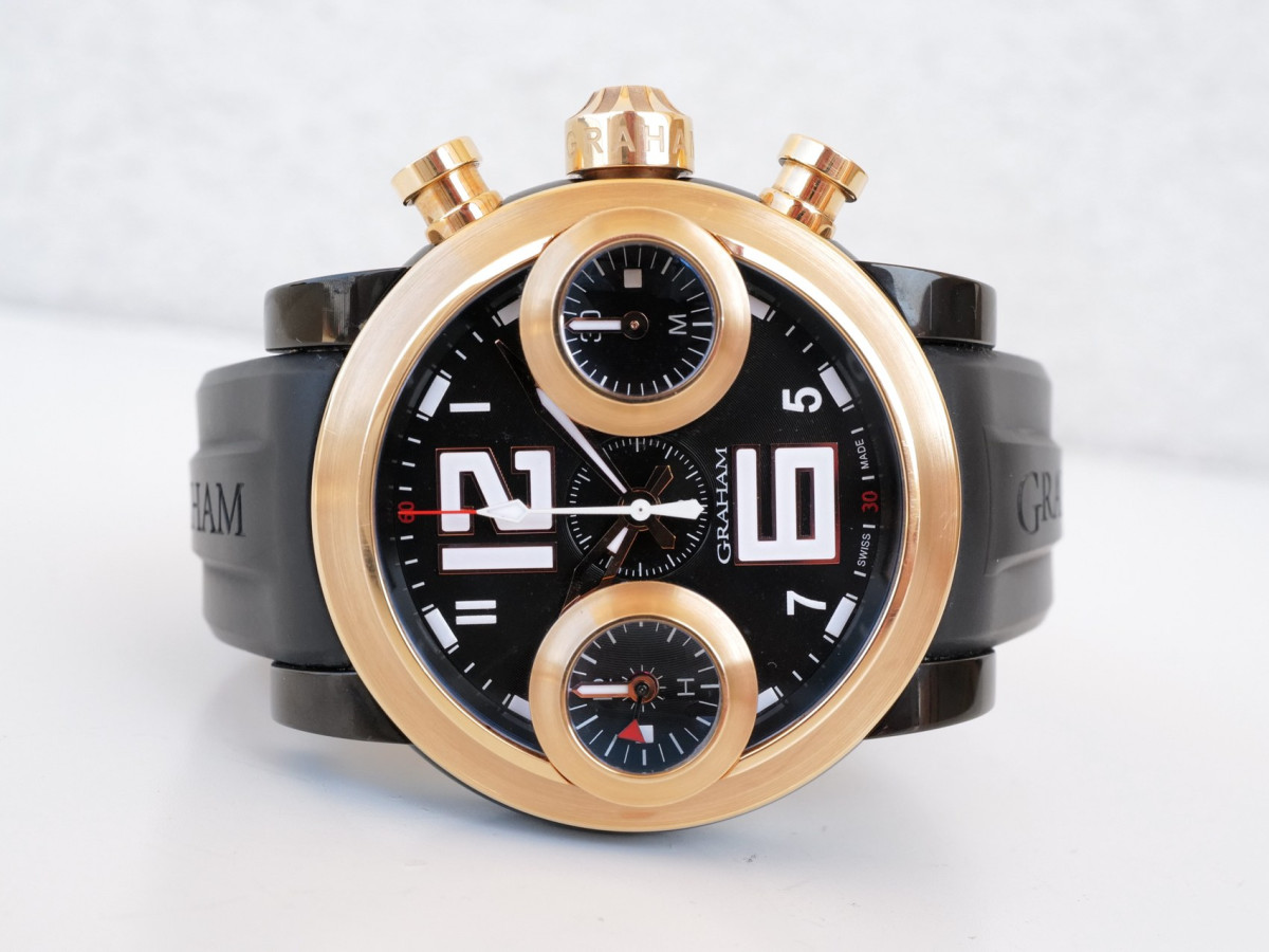Швейцарские часы Graham Swordfish Chronograph Black PVD Steel 18k Rose Gold 46
