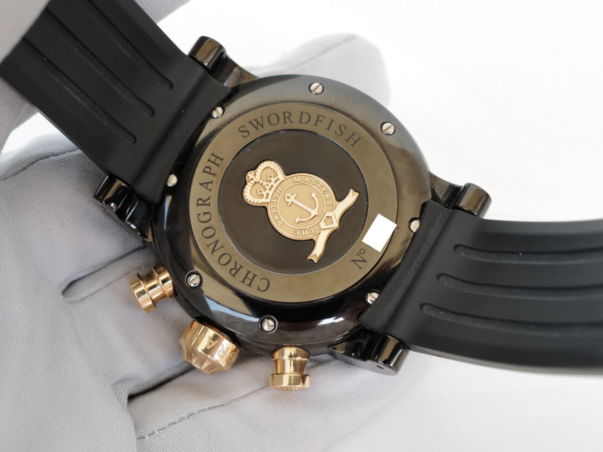 Швейцарские часы Graham Swordfish Chronograph Black PVD Steel 18k Rose Gold 46