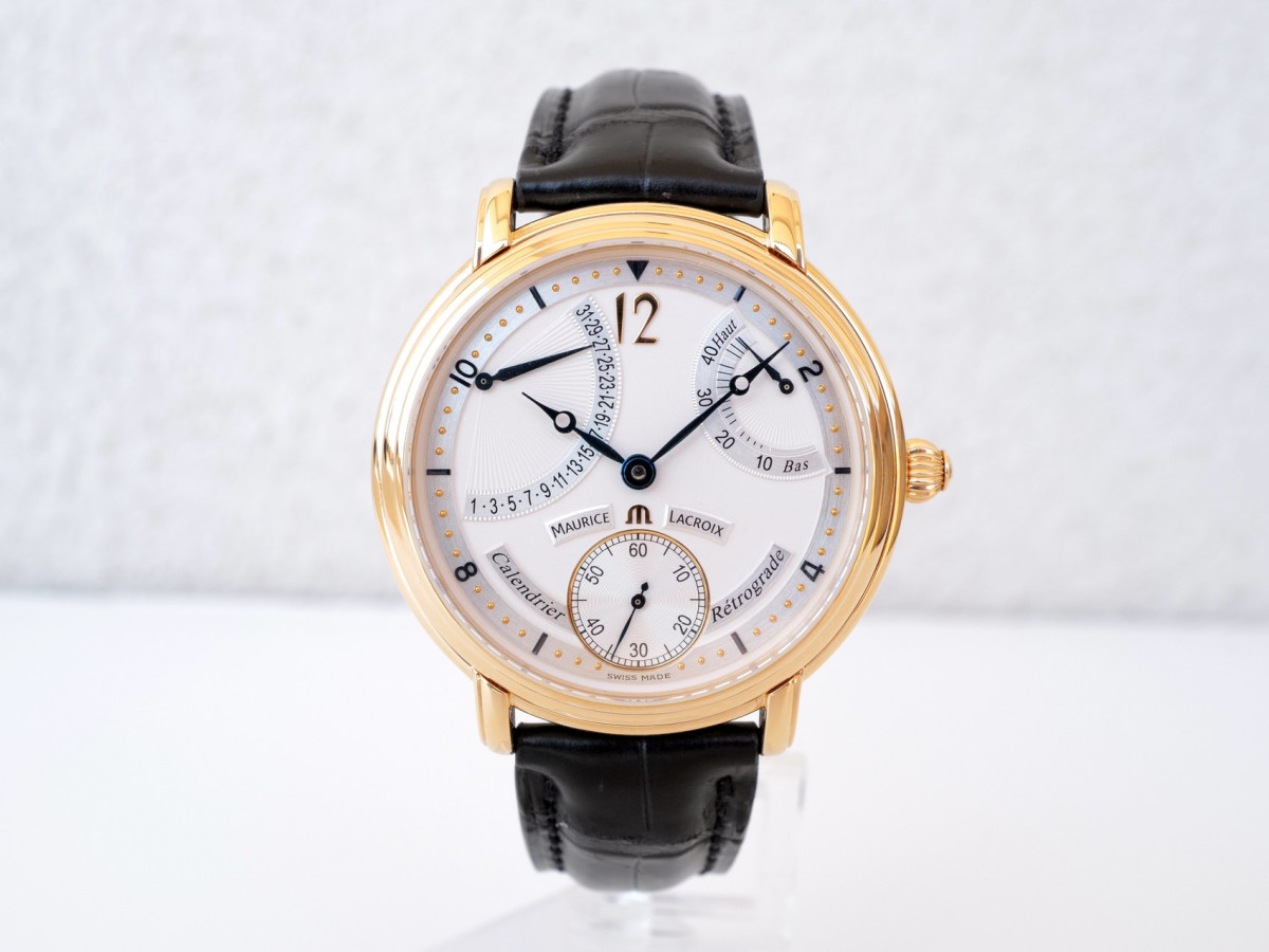 Швейцарские часы Maurice Lacroix Masterpiece Calendrier Retrograde 18K Rose Gold 43