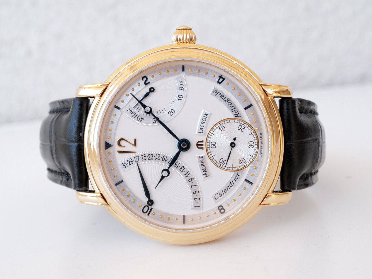 Швейцарские часы Maurice Lacroix Masterpiece Calendrier Retrograde 18K Rose Gold 43