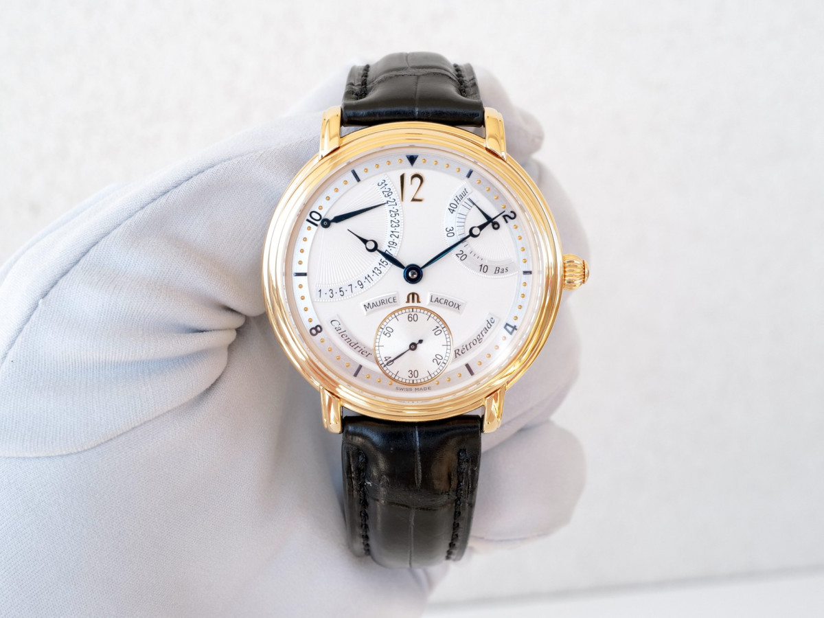 Швейцарские часы Maurice Lacroix Masterpiece Calendrier Retrograde 18K Rose Gold 43