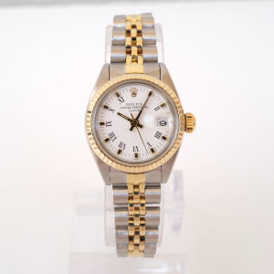 Швейцарський годинник Rolex Lady-Datejust 26 Jubilee Steel 18K Yellow Gold White Dial