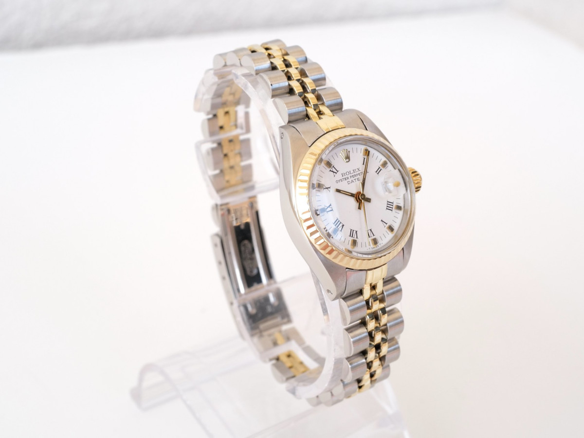 Швейцарський годинник Rolex Lady-Datejust 26 Jubilee Steel 18K Yellow Gold White Dial