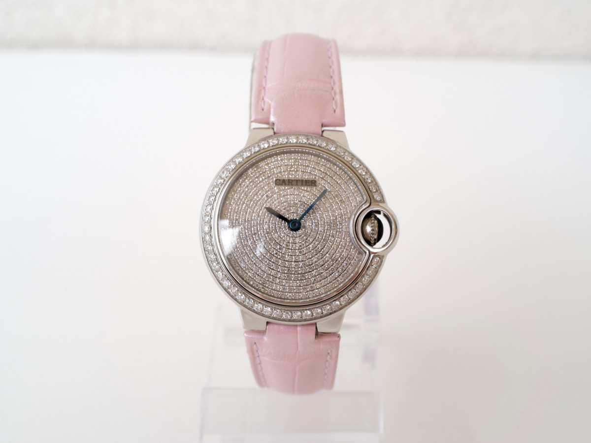Swiss watch Cartier Ballon Bleu Automatic Custom Diamonds 33
