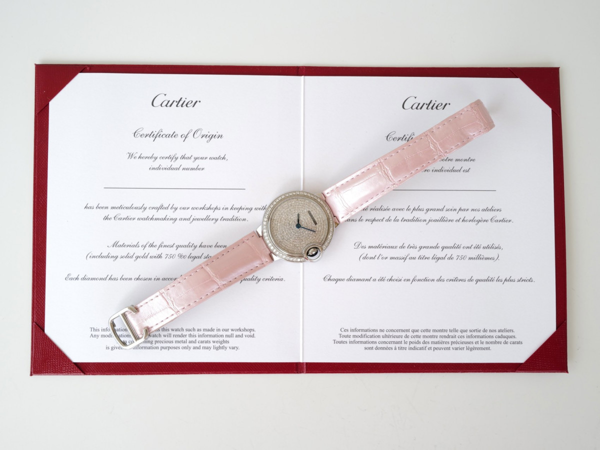 Swiss watch Cartier Ballon Bleu Automatic Custom Diamonds 33