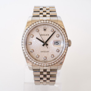 Швейцарський годинник Rolex Datejust 36 Jubilee Steel Silver Computer Diamond Dial Bezel