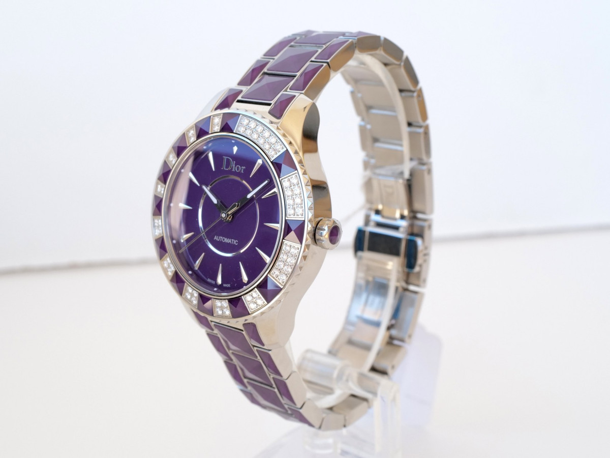 Швейцарський годинник Dior Christal Purple Diamond Automatic 38