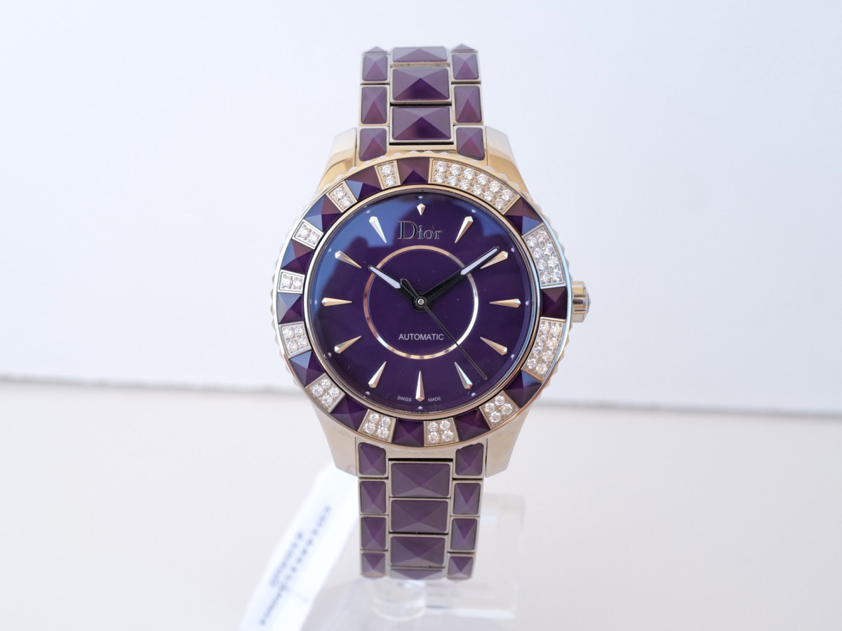 Швейцарський годинник Dior Christal Purple Diamond Automatic 38