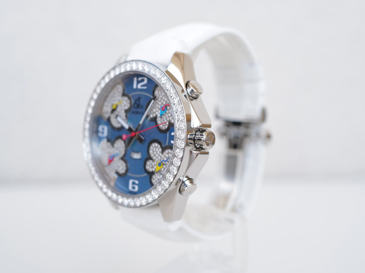 Швейцарские часы Jacob & Co. Five Time Zone Blue MOP Dial 5ct Diamond Bezel 47