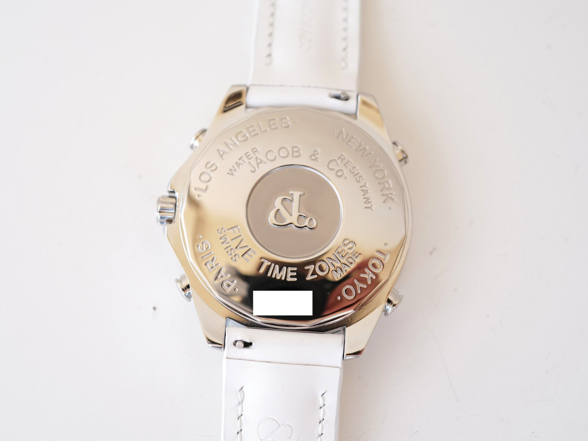 Швейцарские часы Jacob & Co. Five Time Zone Blue MOP Dial 5ct Diamond Bezel 47