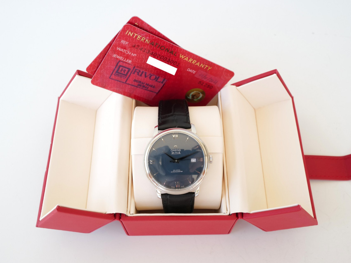 Швейцарские часы Omega De Ville Prestige Blue Dial 40