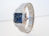 Швейцарський годинник Cartier Santos de Cartier Medium Blue Dial Diamond 35