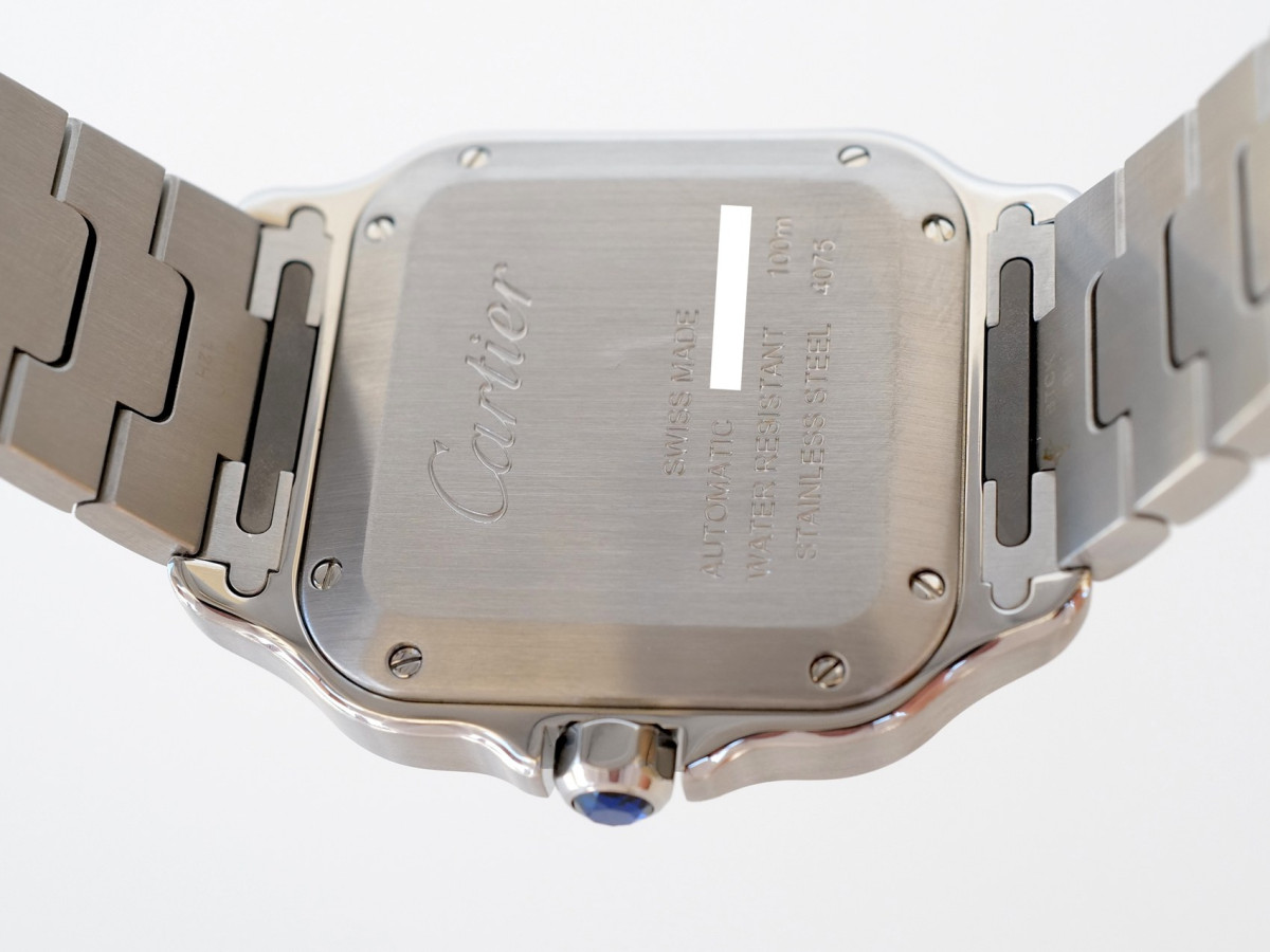 Швейцарський годинник Cartier Santos de Cartier Medium Blue Dial Diamond 35