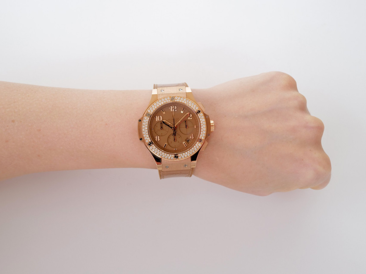 Швейцарський годинник Hublot Big Bang Tutti Frutti Camel Chronograph 18K Rose Gold Diamonds 41
