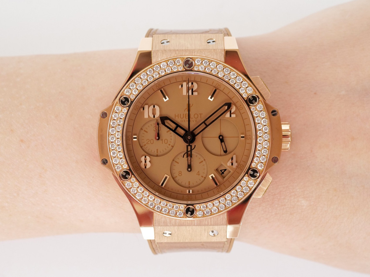 Швейцарський годинник Hublot Big Bang Tutti Frutti Camel Chronograph 18K Rose Gold Diamonds 41