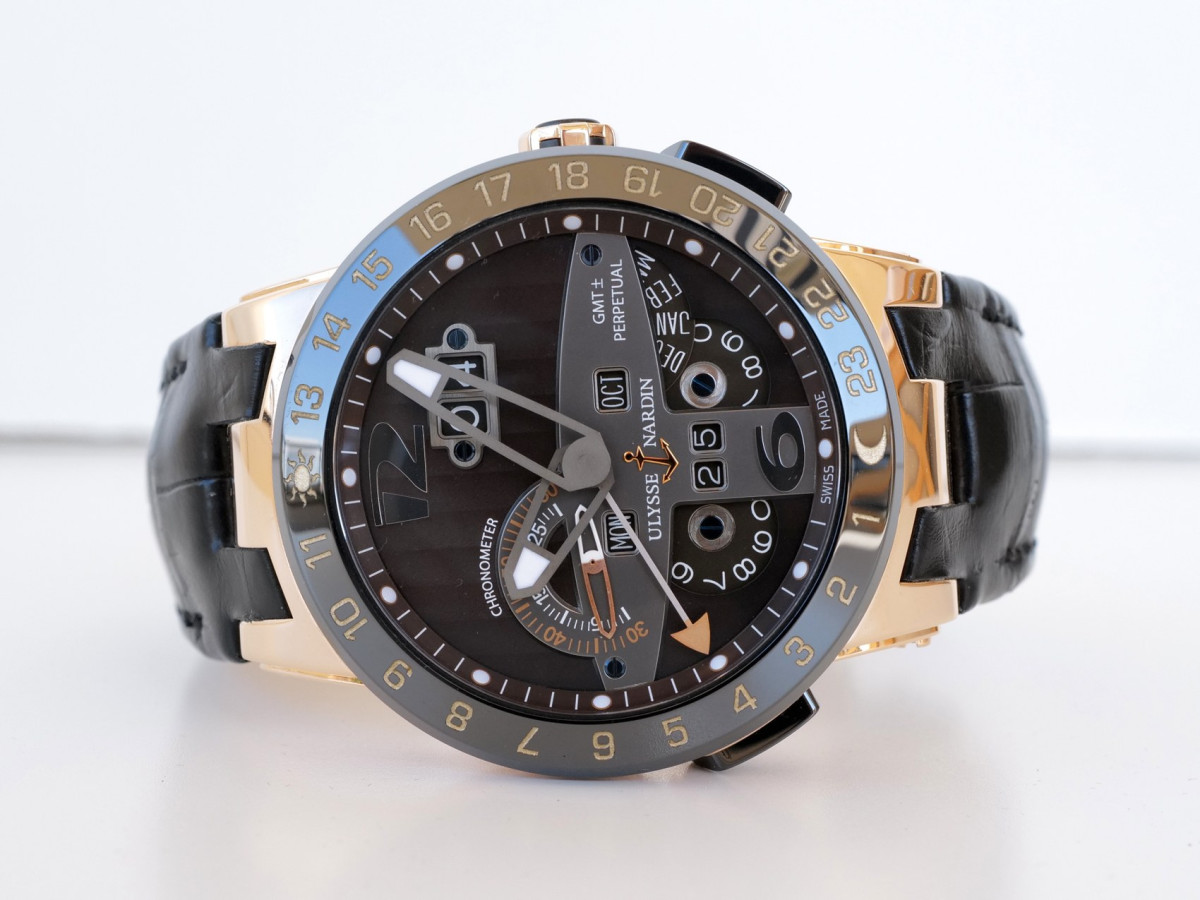 Swiss watch Ulysse Nardin Executive El Toro GMT Perpetual Limited Edition 18K Rose Gold 43