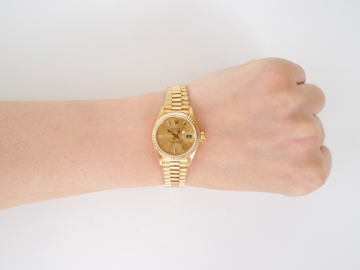 Швейцарський годинник Rolex Lady-Datejust 26 President 18K Yellow Gold