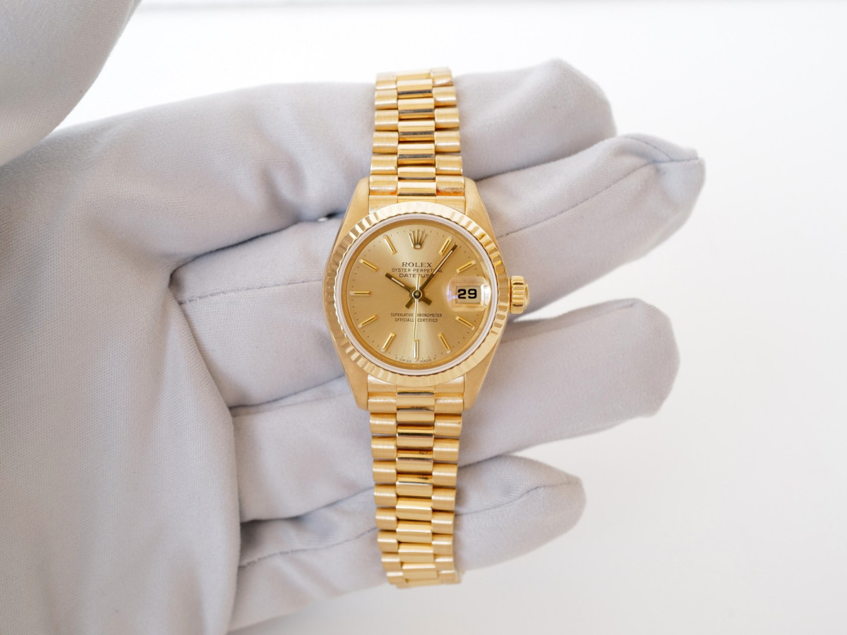 Швейцарський годинник Rolex Lady-Datejust 26 President 18K Yellow Gold