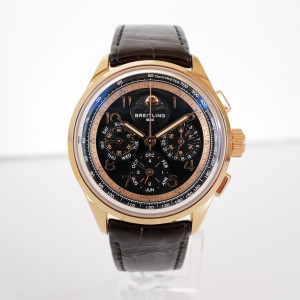 Швейцарський годинник Breitling Premier B19 Datora 140th Anniversary Limited Edition 18K Rose Gold Perpetual Calendar Chronograph 42